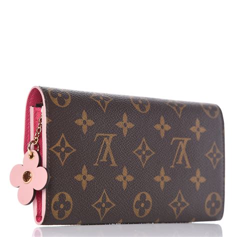 lv emilie bloom wallet price|louis vuitton wallet pink inside.